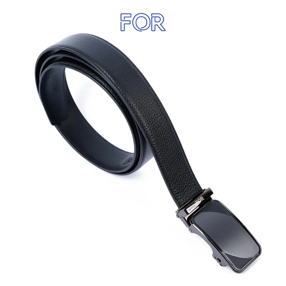 DÂY LƯNG DA MILL HẠT MÀU ĐEN KHÓA TỰ ĐỘNG DL11