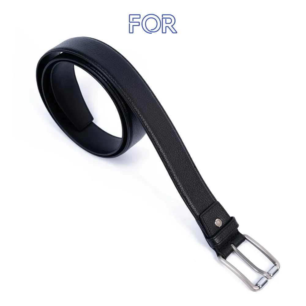 DÂY LƯNG DA MILL HẠT MÀU ĐEN KHÓA KIM DL07