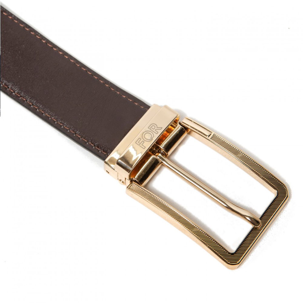 DÂY LƯNG DA BÒ TRƠN MÀU NÂU KHÓA KIM DL13