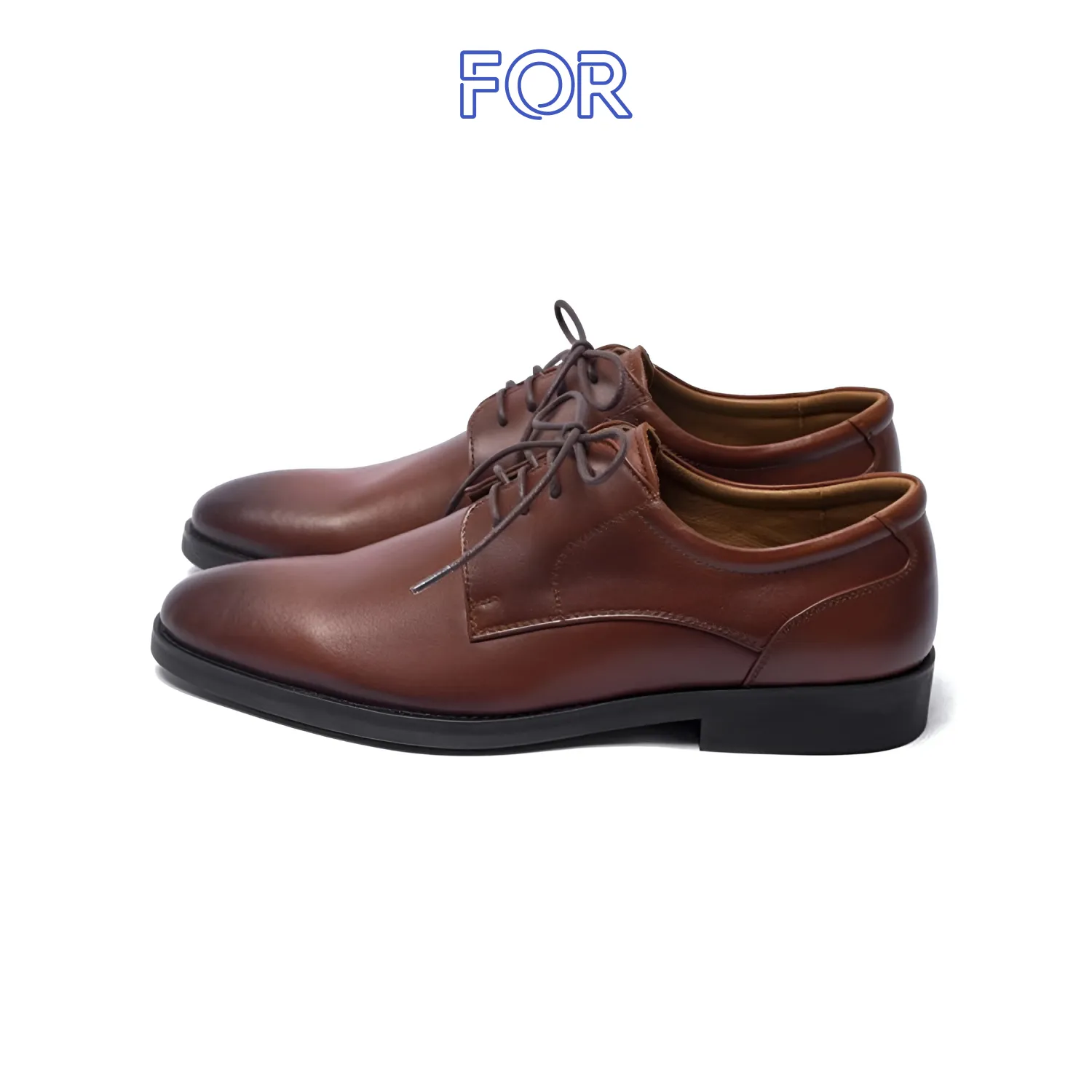 GIÀY PLAIN-TOE DERBY MÀU NÂU PATINA DF26
