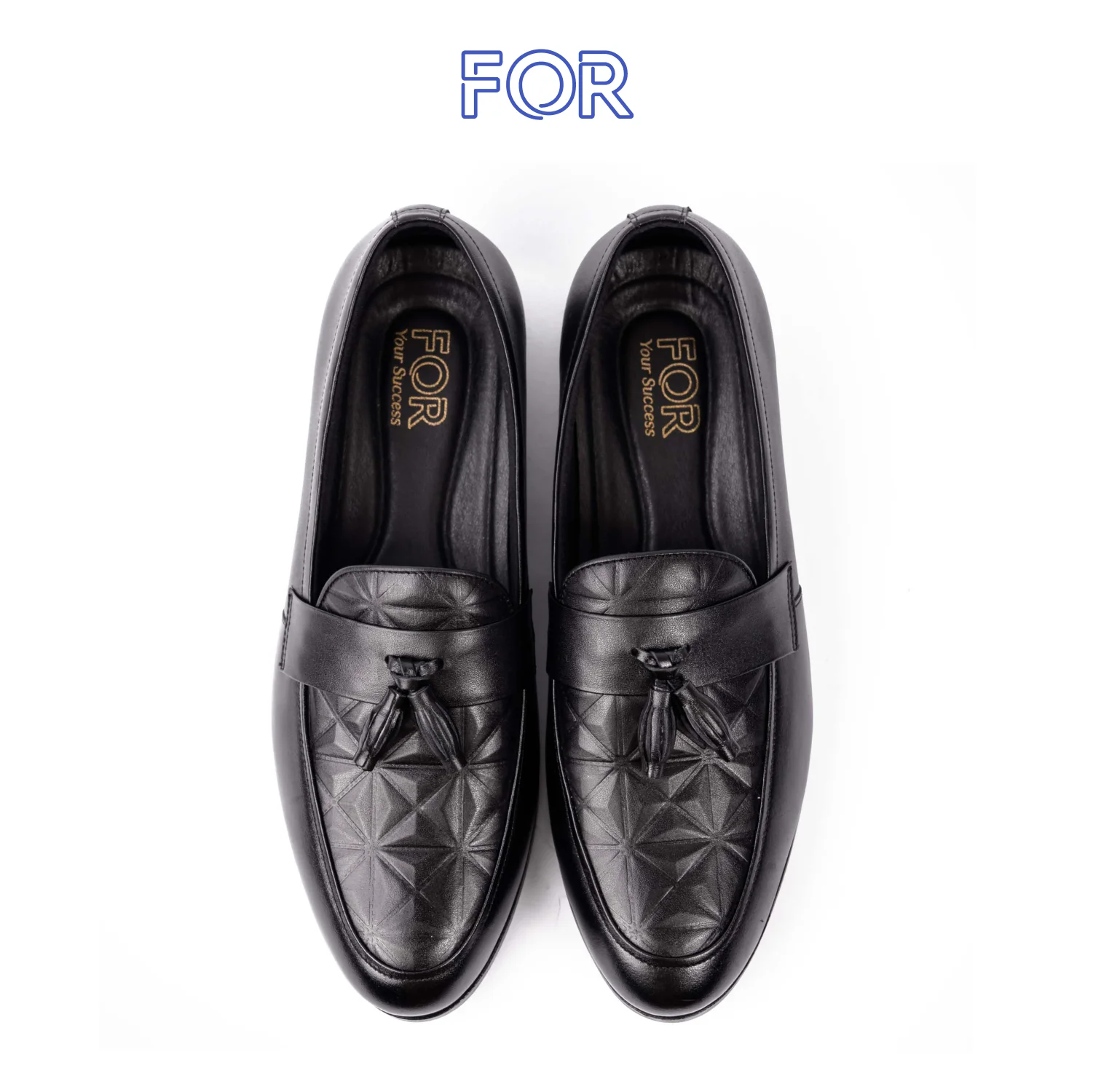 GIÀY CÔNG SỞ TASSEL LOAFER DA BÒ  VÂN KIM CƯƠNG TLF04