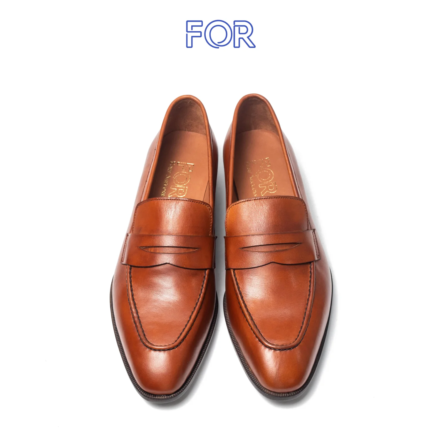 GIÀY PENNY LOAFER DA BÒ Ý ĐẾ DA MÀU  NÂU PATINA ZPLF01