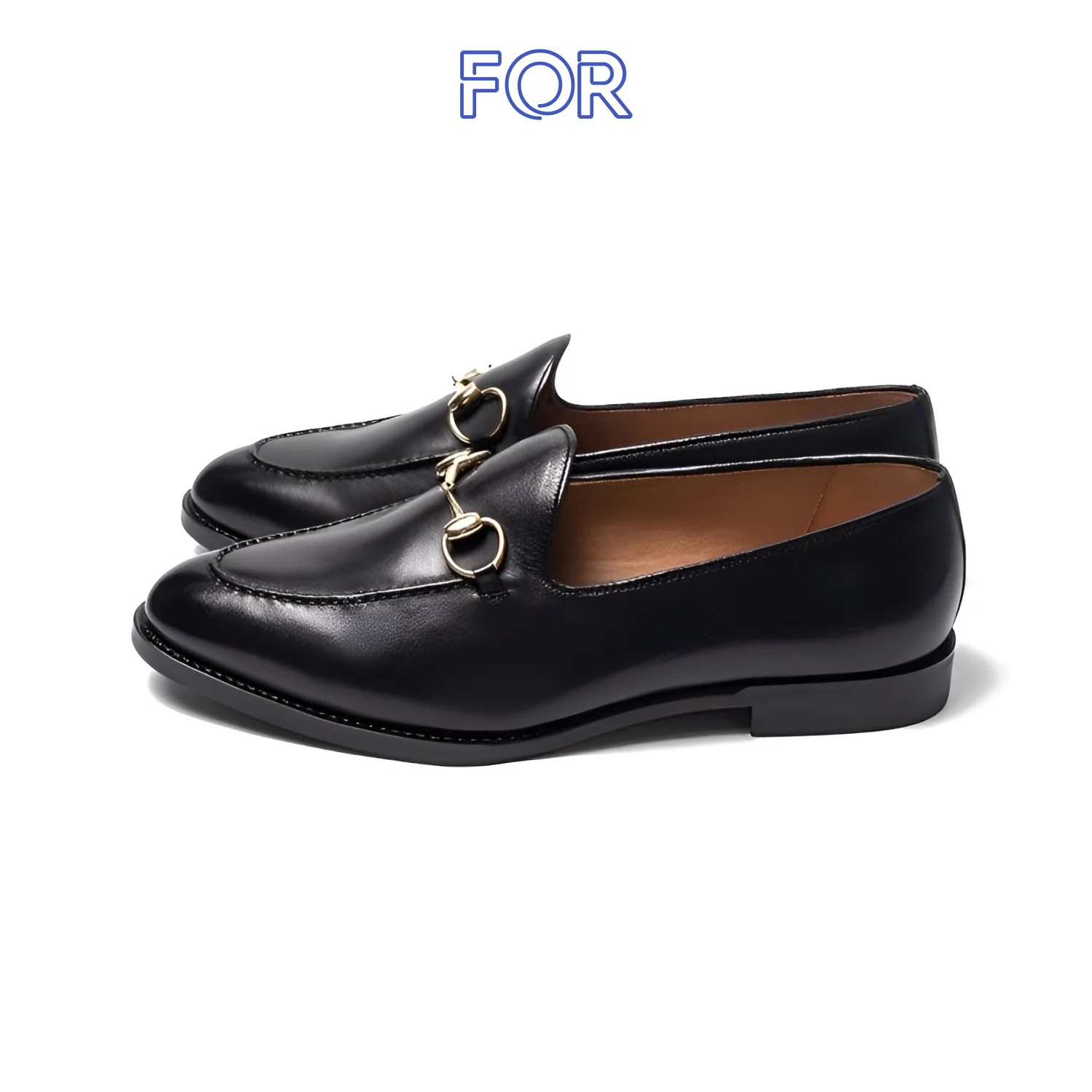GIÀY LƯỜI HORSEBIT LOAFERS DA BÒ  PATINA ĐEN HLF04