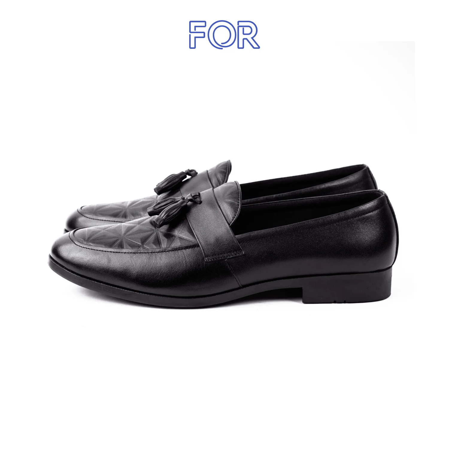 GIÀY CÔNG SỞ TASSEL LOAFER DA BÒ  VÂN KIM CƯƠNG TLF04