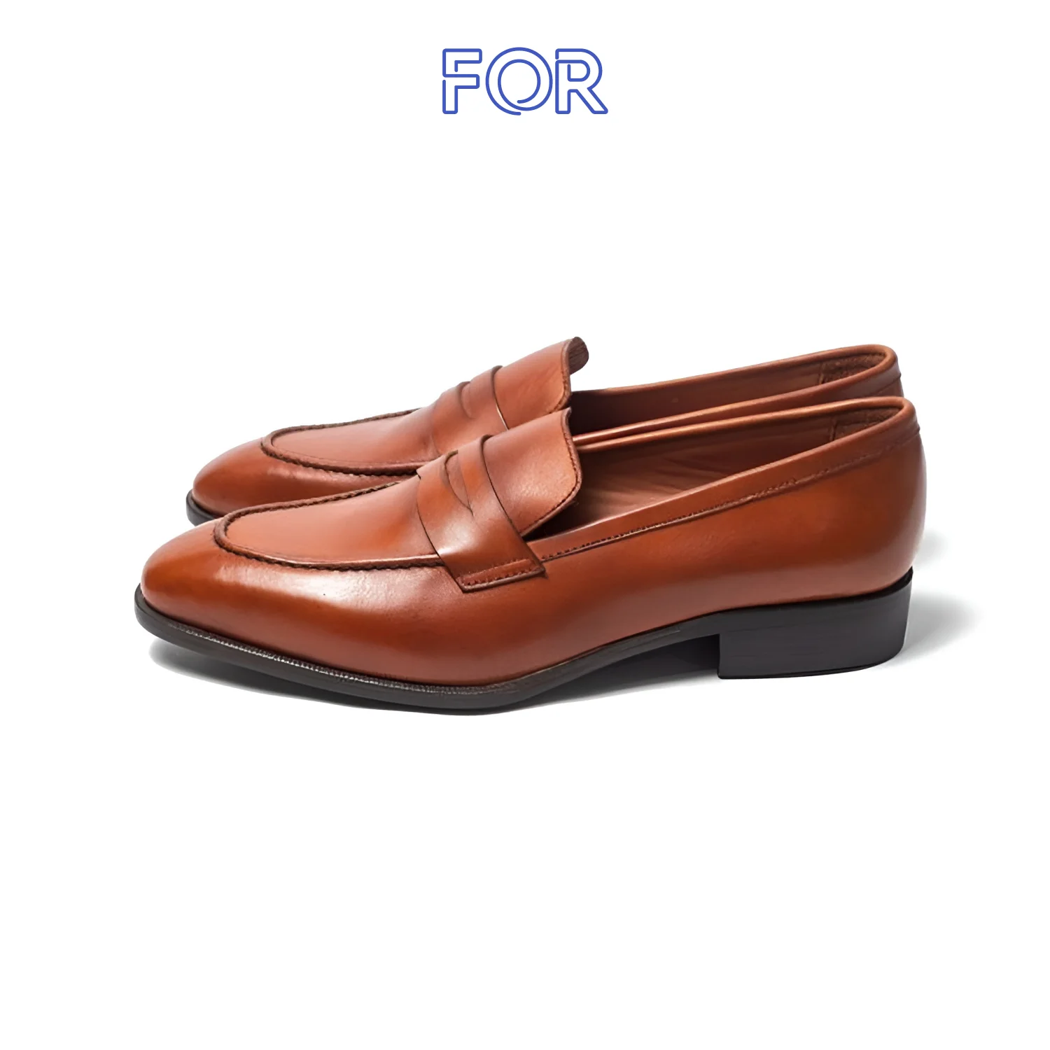 GIÀY PENNY LOAFER DA BÒ Ý ĐẾ DA MÀU  NÂU PATINA ZPLF01