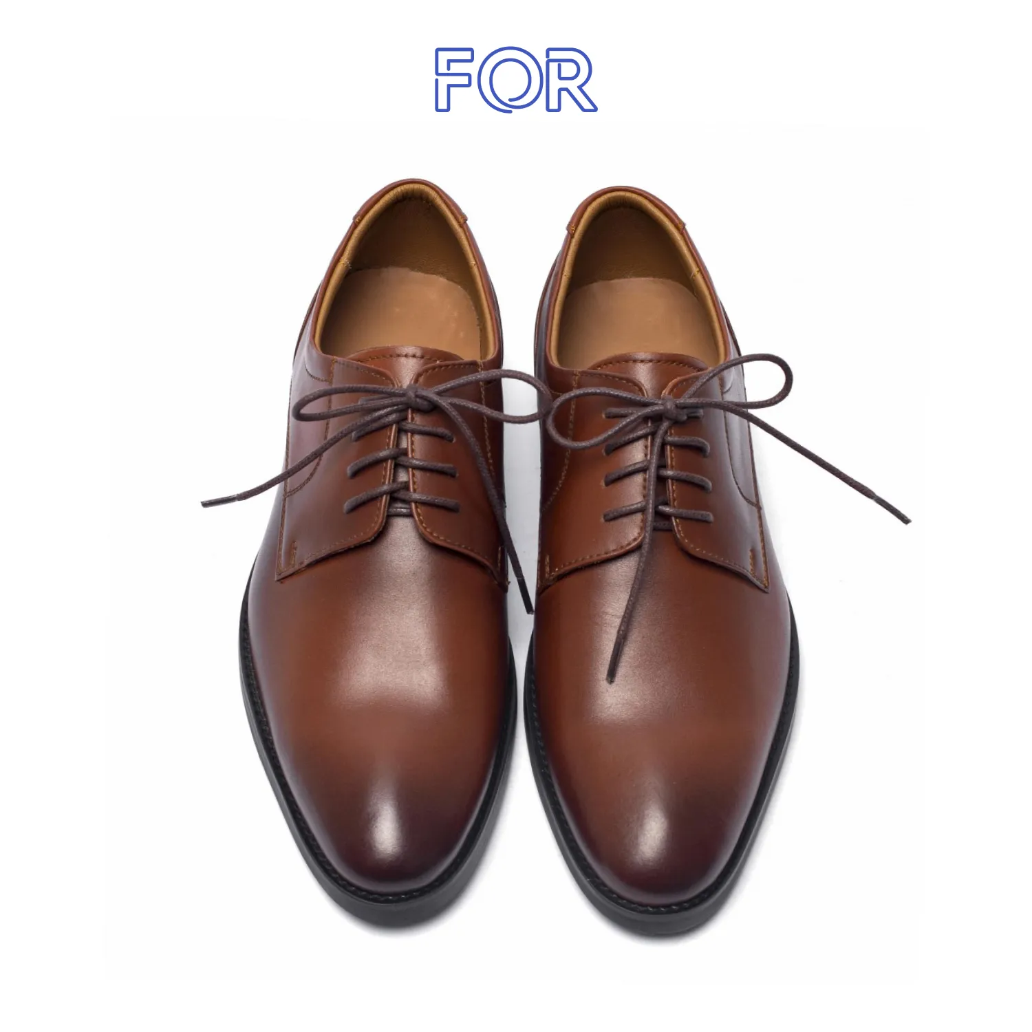 GIÀY PLAIN-TOE DERBY MÀU NÂU PATINA DF26