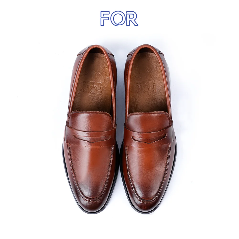 GIÀY LƯỜI PENNY LOAFERS MÀU NÂU  PATINA PLF02