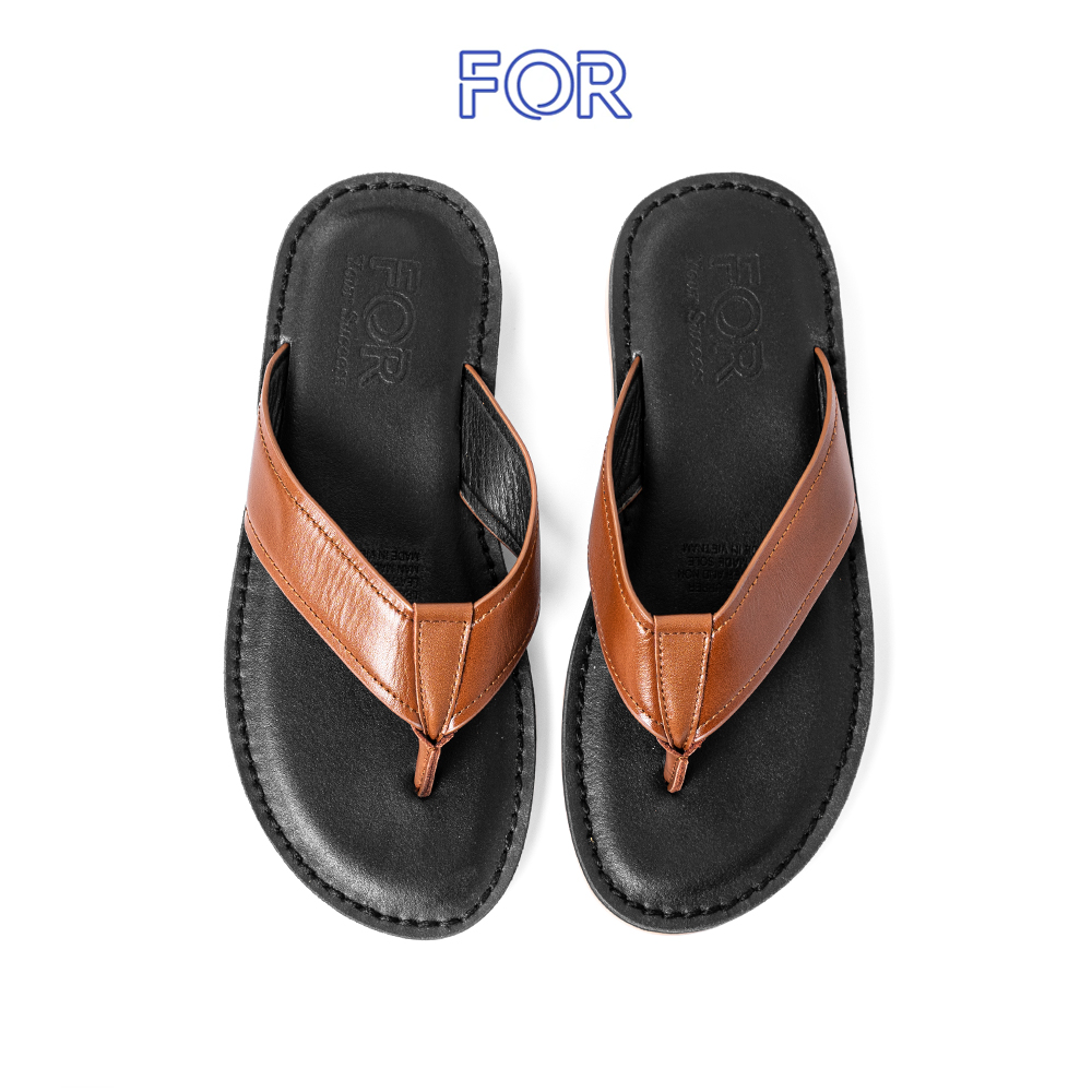 DÉP XỎ NGÓN DA BÒ MÀU NÂU DXN09