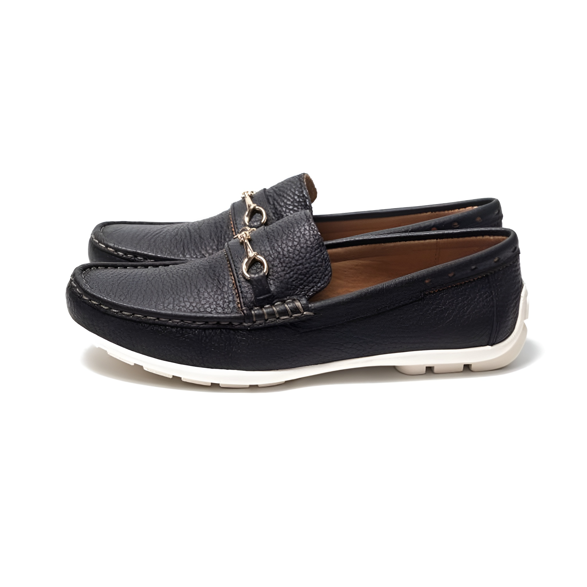 GIÀY LƯỜI HORSEBIT SLIP-ON  ĐẾ TRẮNG MF32