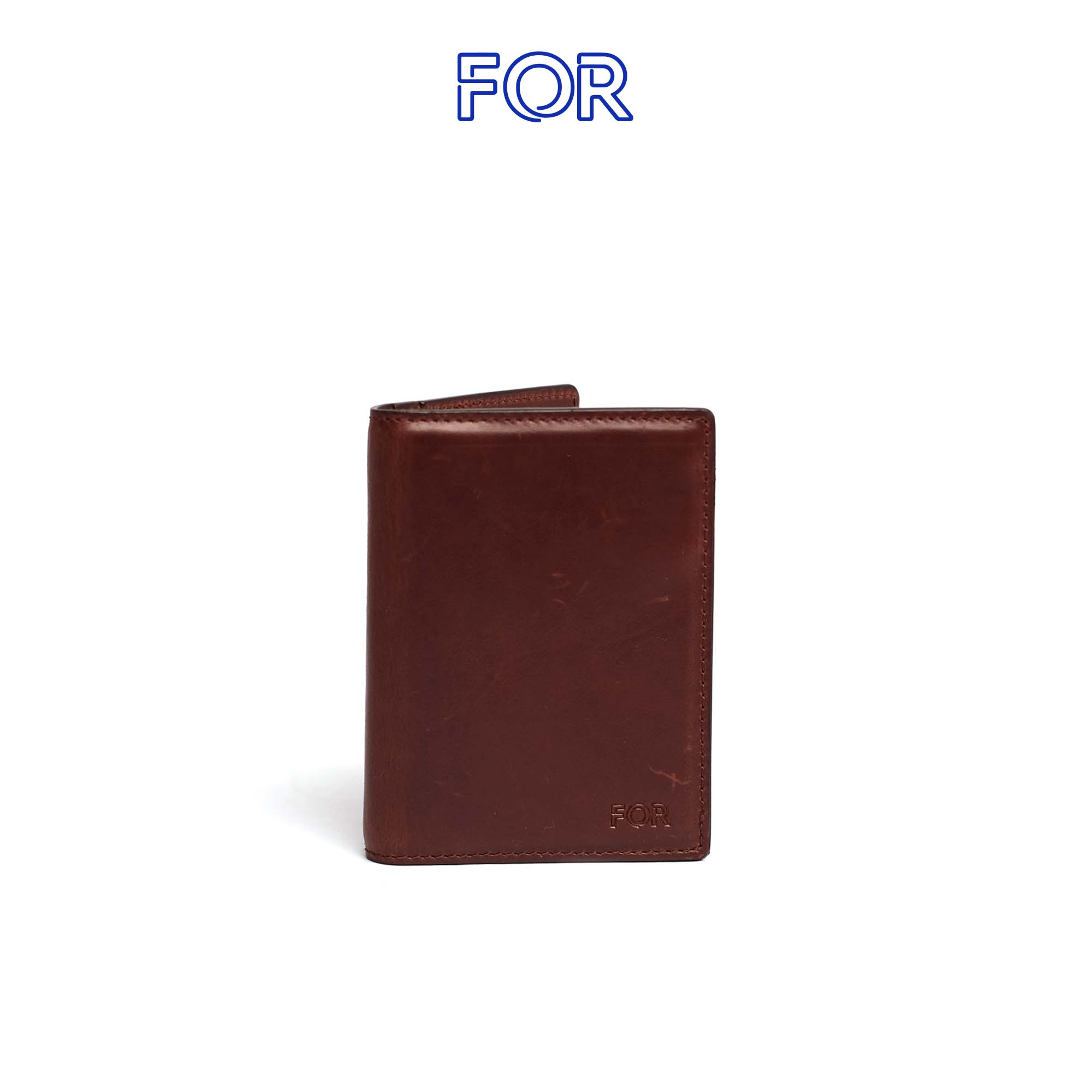 VÍ ĐỰNG THẺ DA BÒ PULLUP NÂU ĐỎ VT08