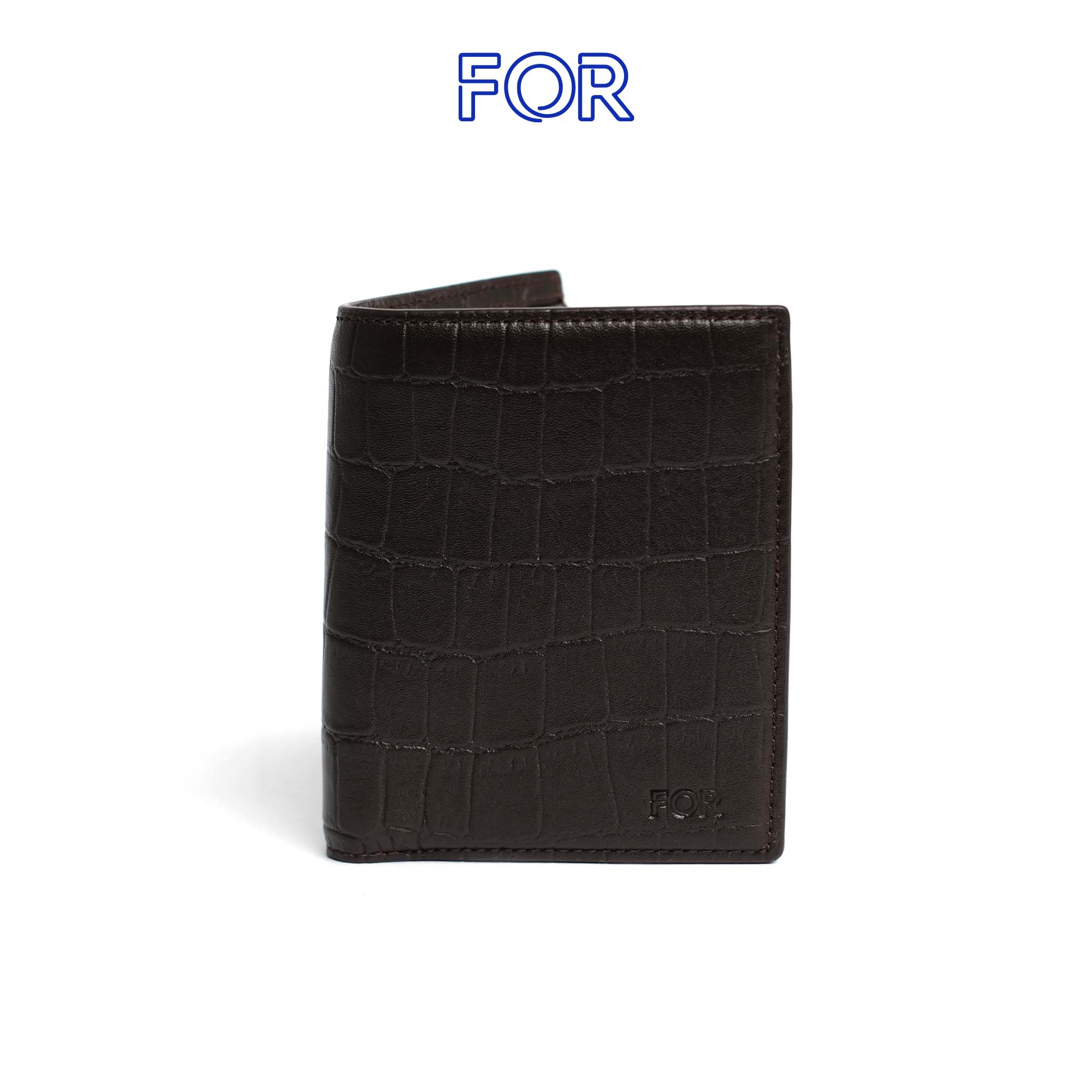 VÍ MỀM DA BÒ VÂN CÁ SẤU V74N-D