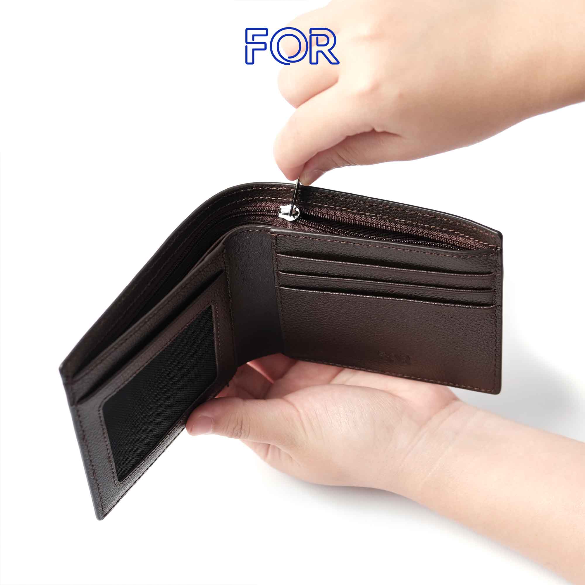 VÍ MỀM DA BÒ MILL HẠT V77N-N