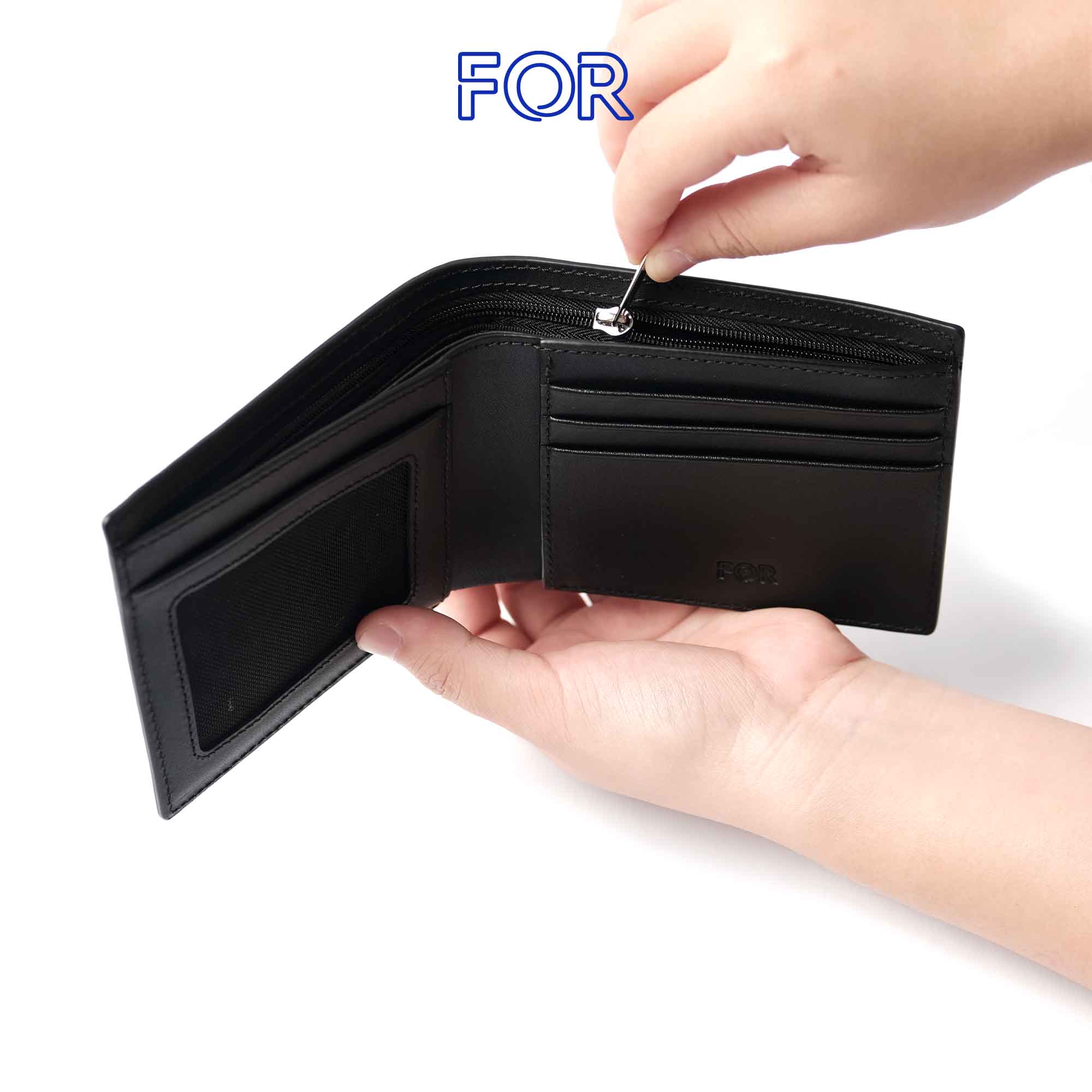 VÍ MỀM DA BÒ MILL HẠT V77D-N