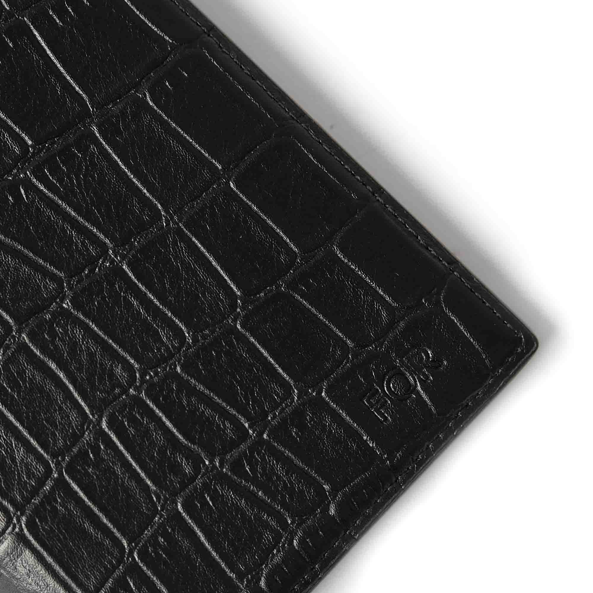 VÍ MỀM DA BÒ VÂN CÁ SẤU V74D-D