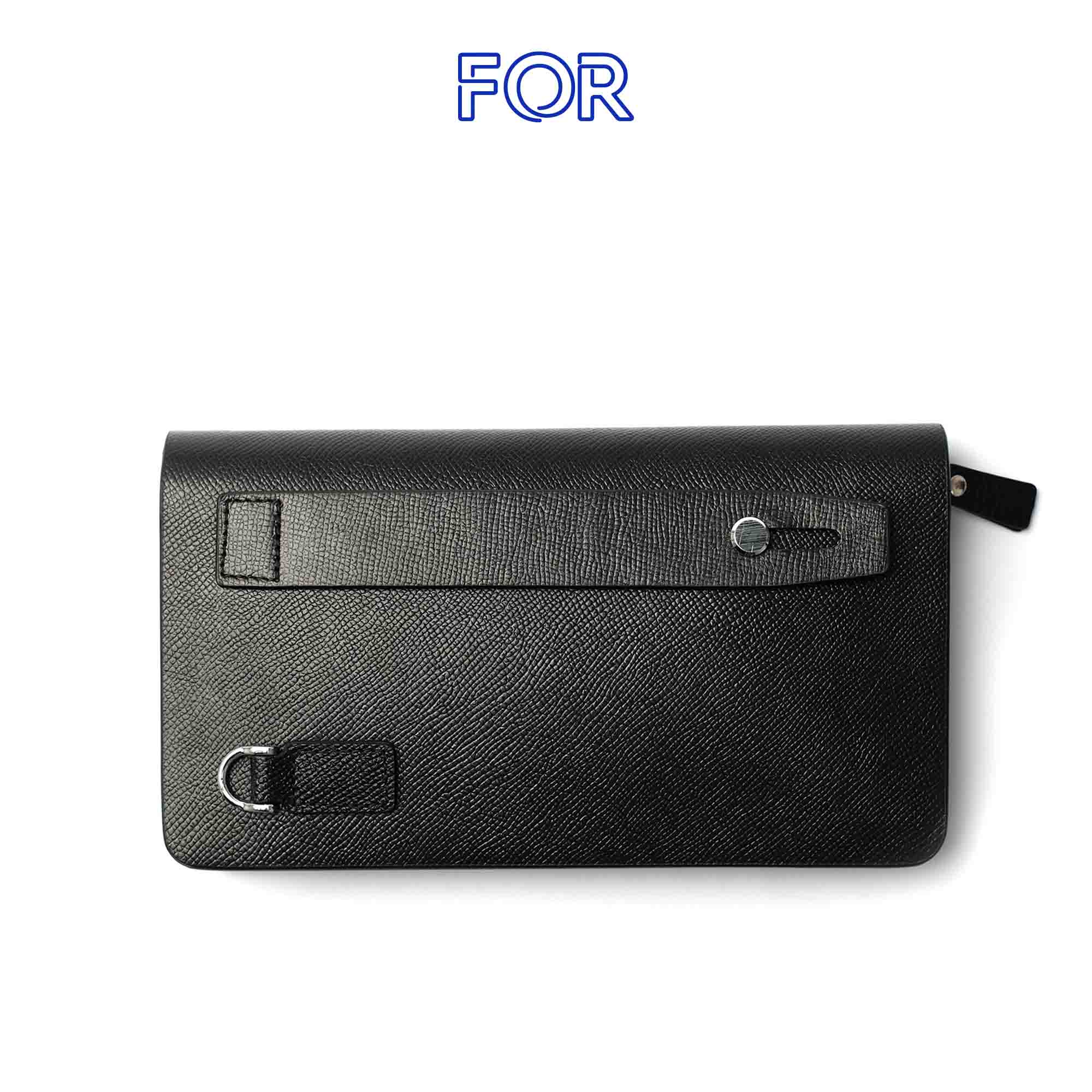 CLUTCH DA BÒ SAFFIANO KHÓA ZIP C01D