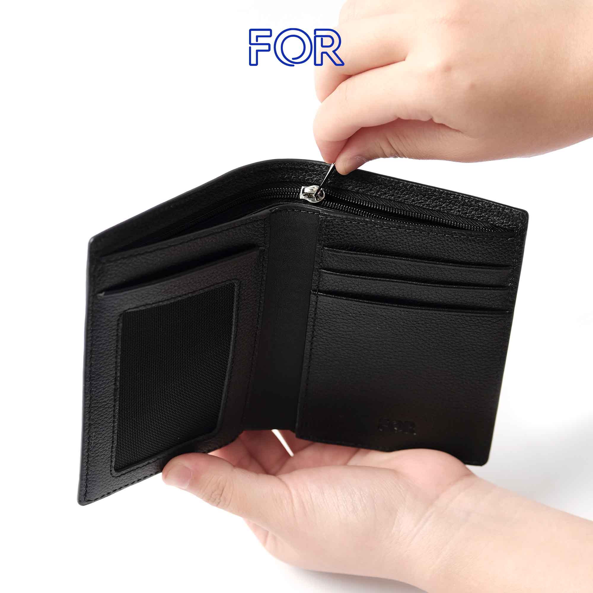 VÍ MỀM DA BÒ MILL HẠT V77D-D