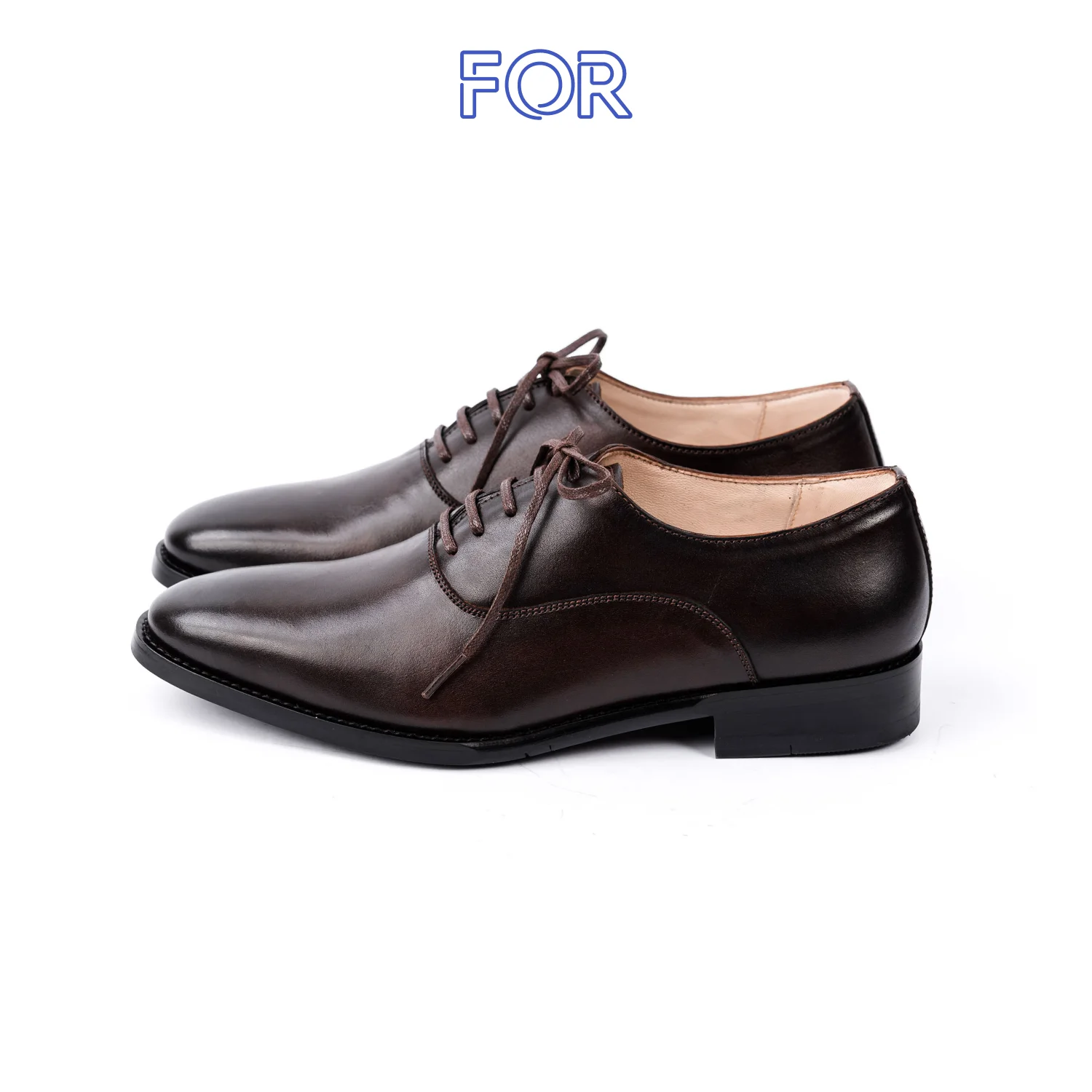 GIÀY OXFORD DA BÒ PATINA NÂU TRẦM OF08