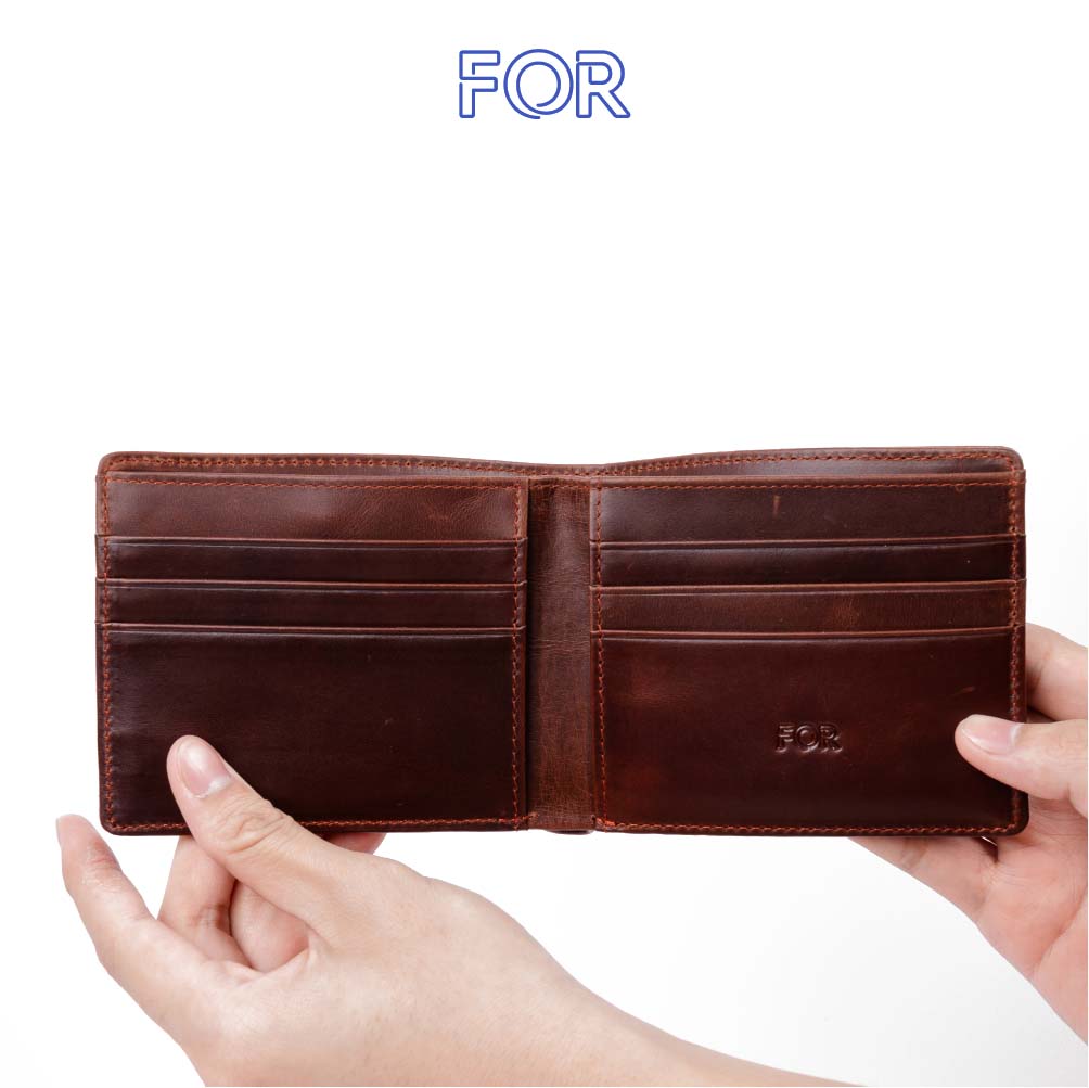 VÍ DA BÒ PULL-UP MÀU NÂU ĐỎ V33N-N