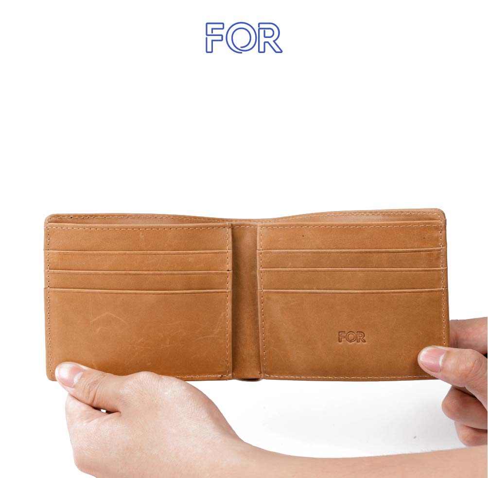 VÍ DA BÒ SÁP MÀU VÀNG BÒ V63V-N