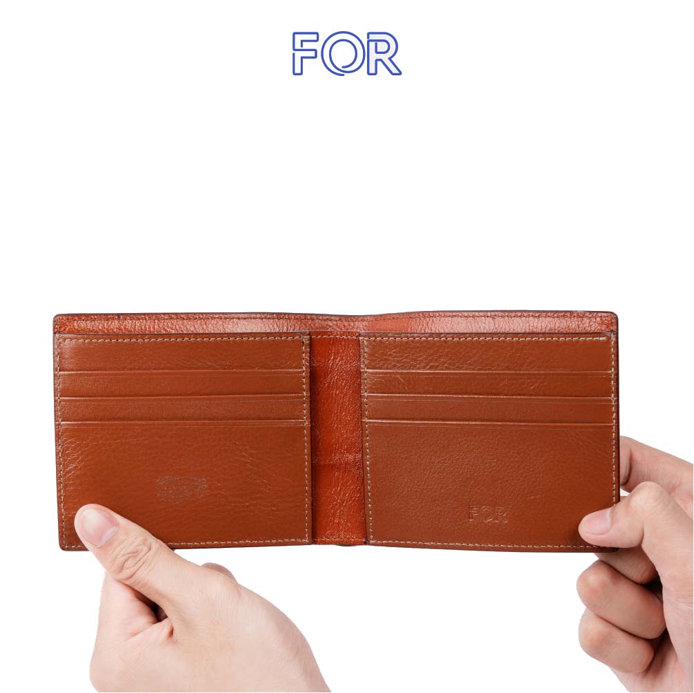 VÍ NAM DA BÒ NAPPA MÀU NÂU SÁNG V71NS-N