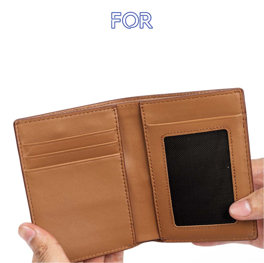 VÍ MỀM DA BÒ TRƠN MÀU VÀNG BÒ CÓ KHÓA V76S-D