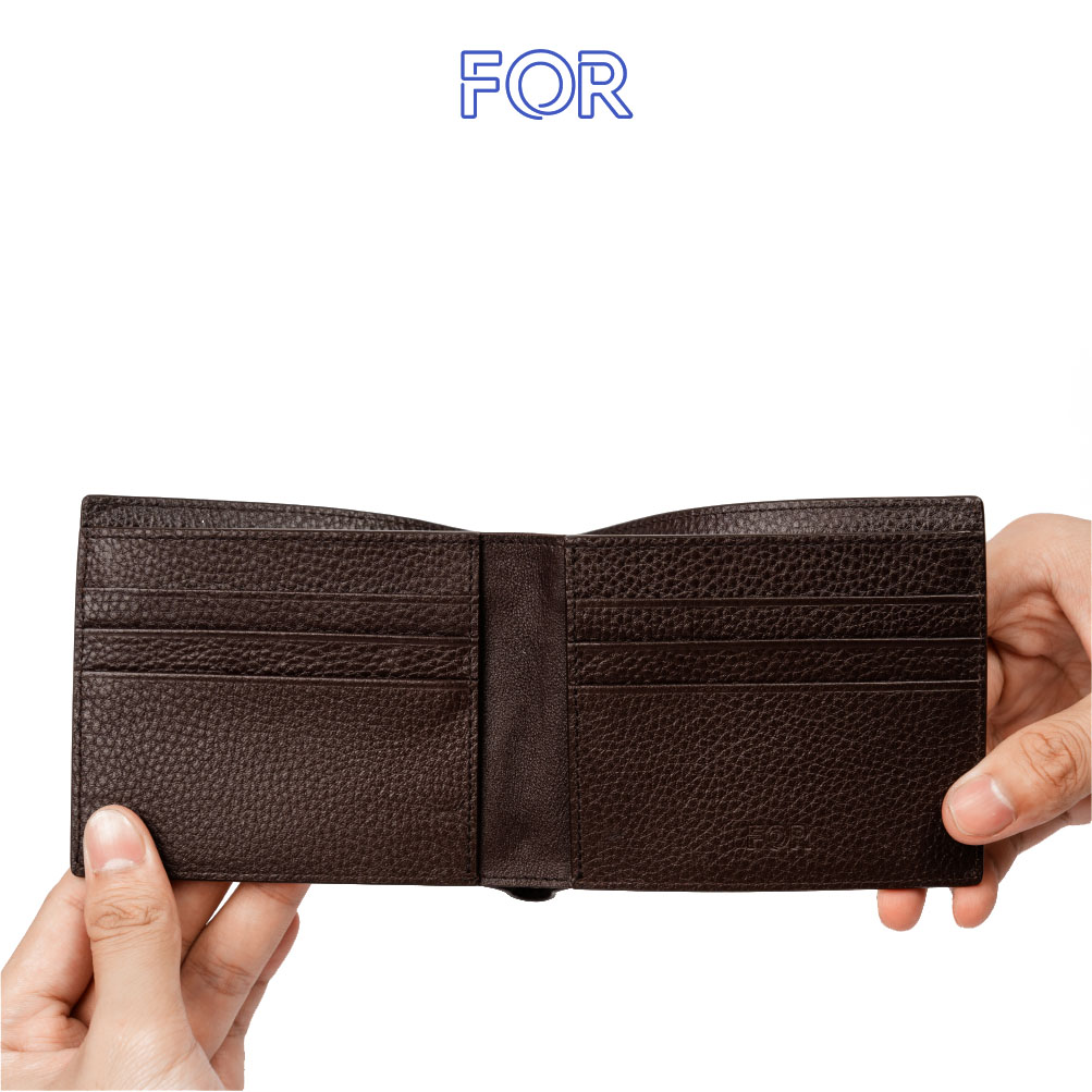 VÍ NAM DA BÒ MILL HẠT MÀU NÂU V70N-N