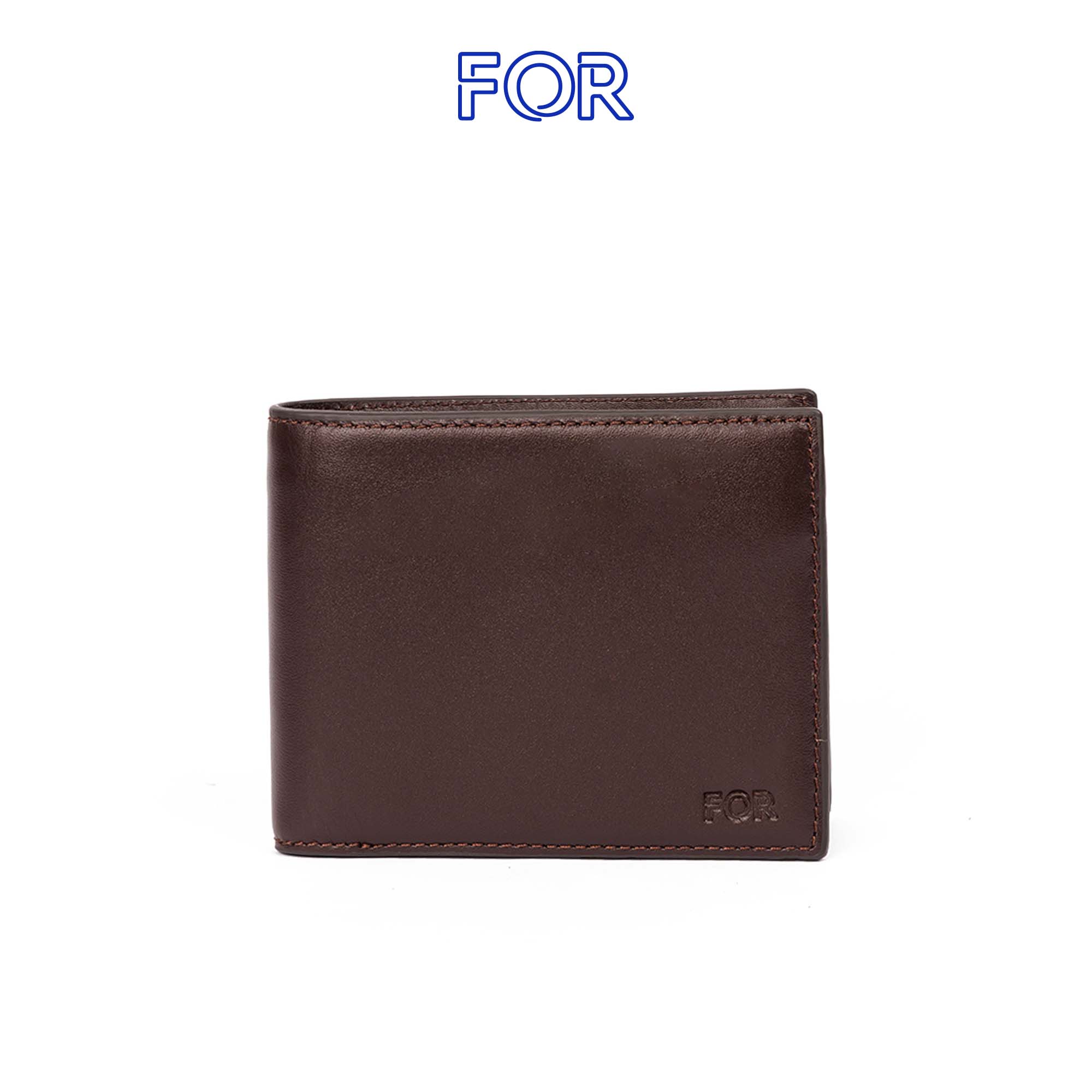 VÍ MỀM DA BÒ NAPPA MÀU NÂU CÓ KHÓA V76N-N