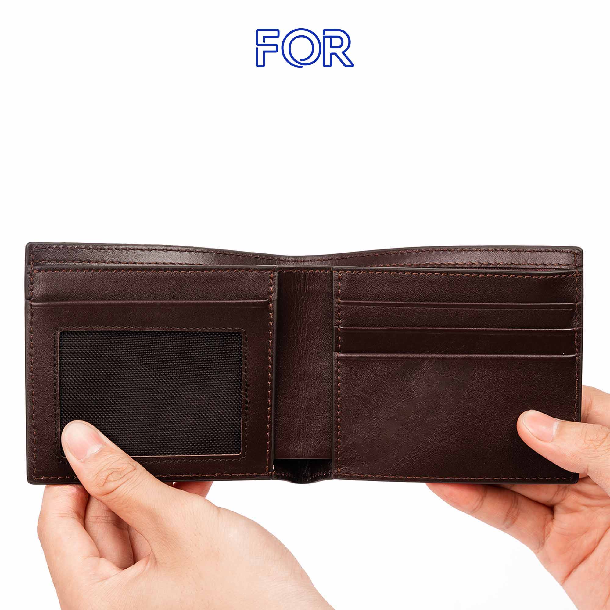 VÍ MỀM DA BÒ NAPPA MÀU NÂU CÓ KHÓA V76N-N