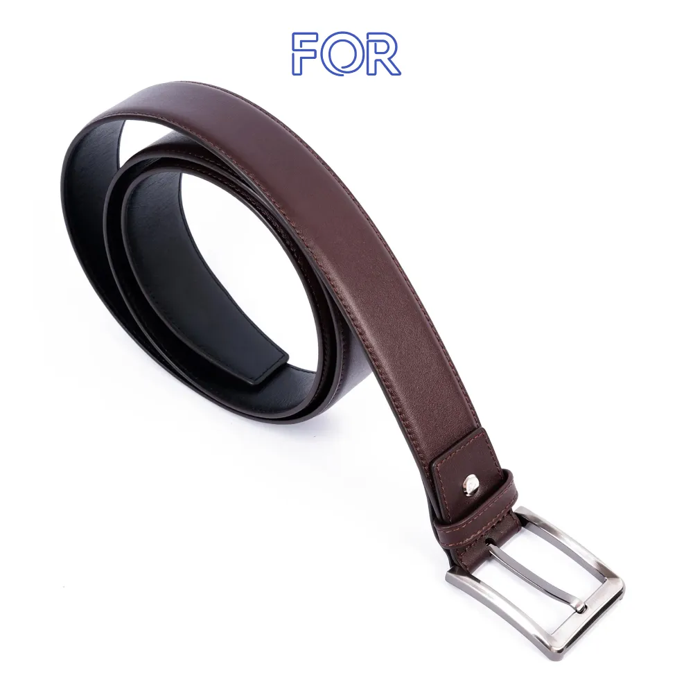 DÂY LƯNG DA BÒ TRƠN MẶT KHÓA KIM DL20