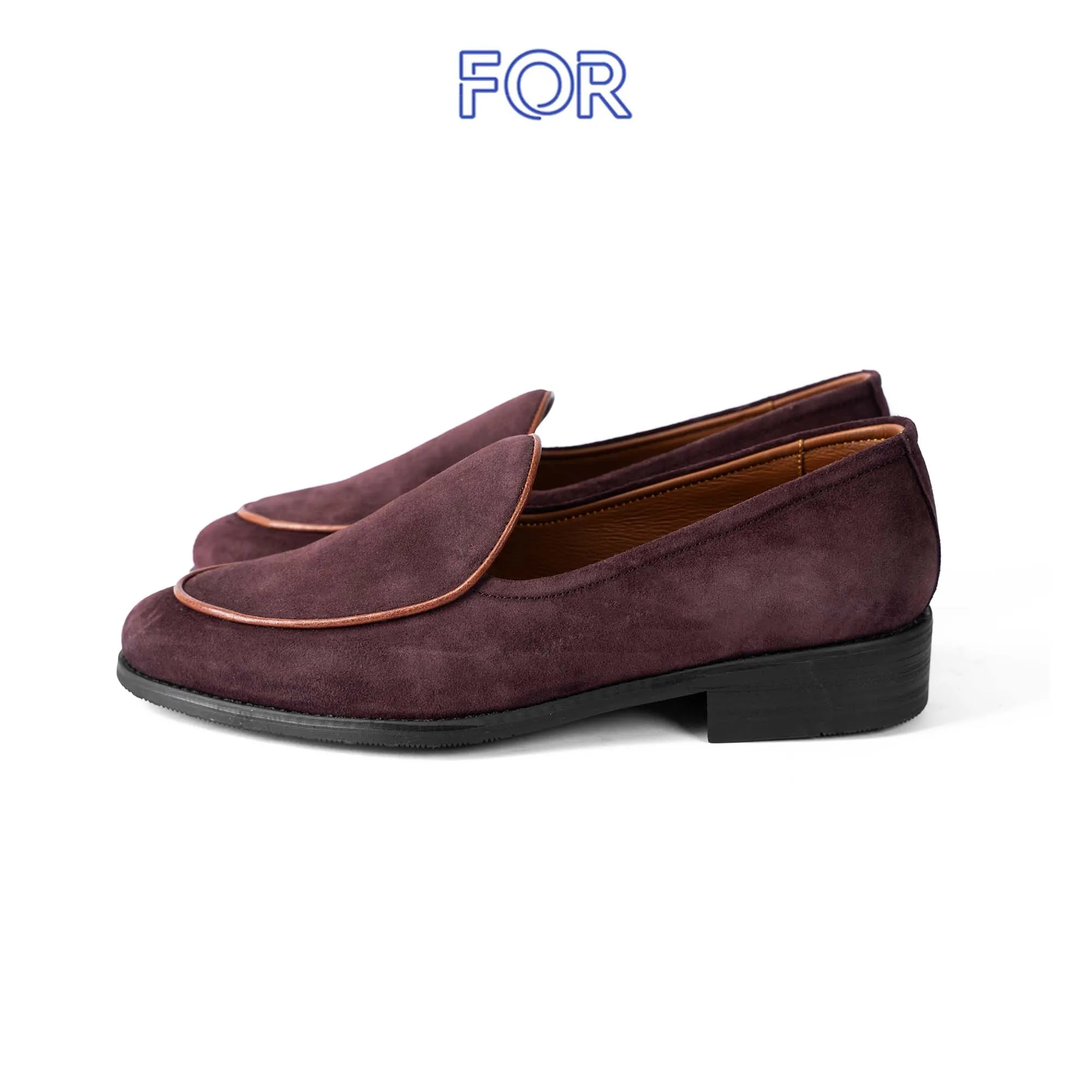 GIÀY LƯỜI BASIC LOAFERS DA LỘN MÀU TÍM BLF04
