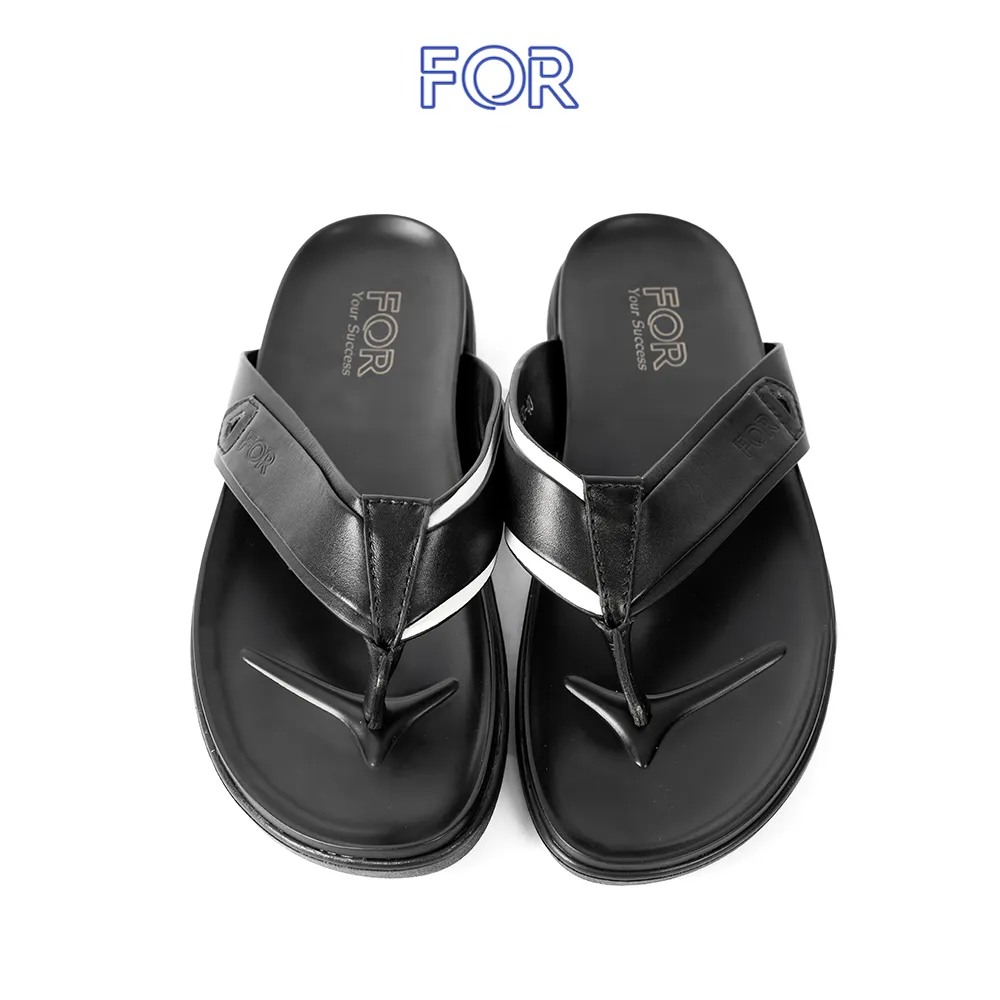 DÉP XỎ NGÓN DA BÒ MÀU ĐEN TRẮNG DXN07