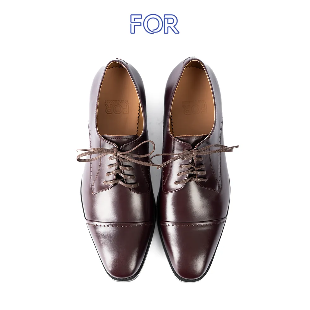 GIÀY BROGUE DERBY DA BÒ MÀU CHOCOLATE DF10