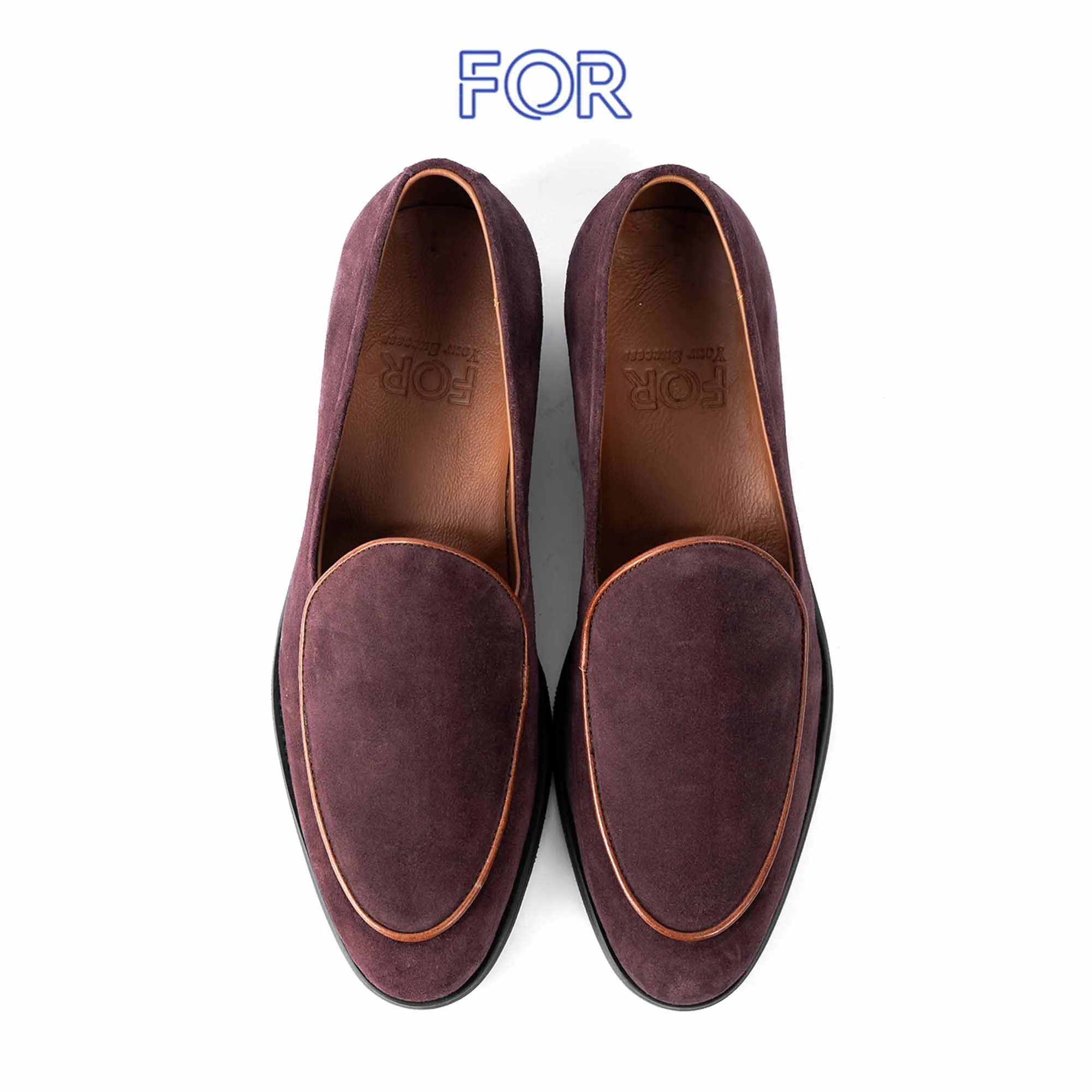 GIÀY LƯỜI BASIC LOAFERS DA LỘN MÀU TÍM BLF04