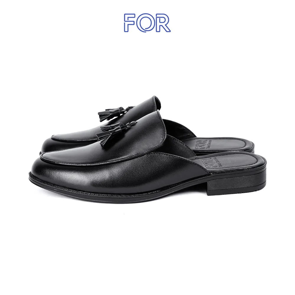 SỤC TASSEL MULES DA BÒ MÀU ĐEN SF12
