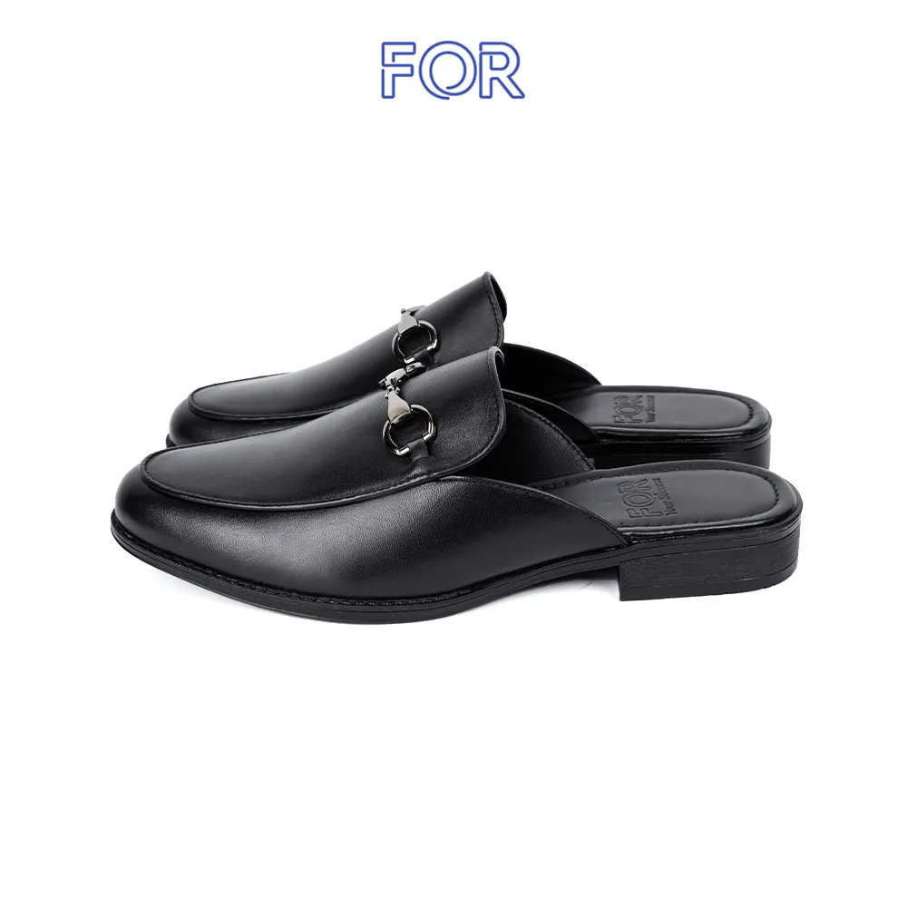 SỤC HORSEBIT MULES DA BÒ MÀU ĐEN SF05