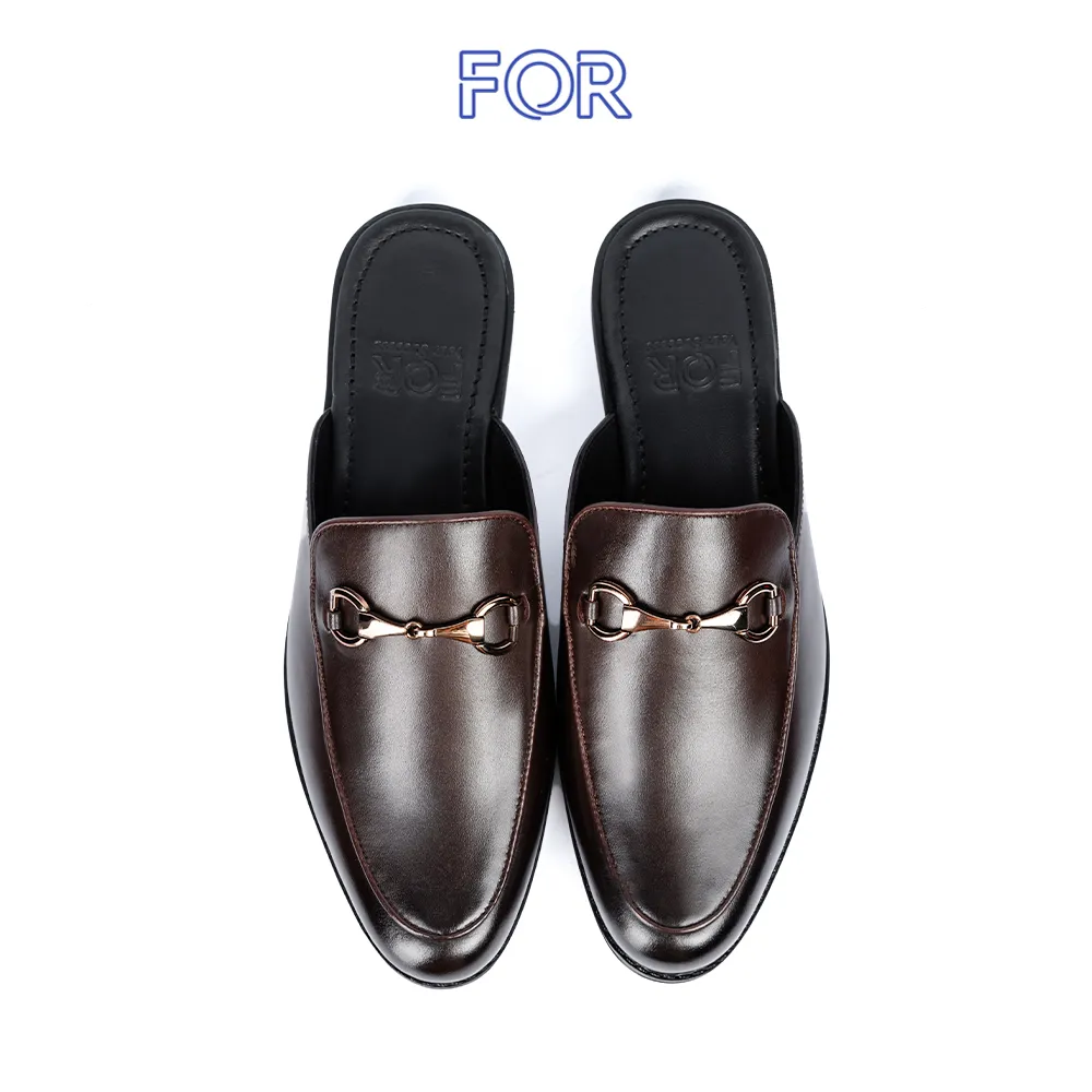 SỤC HORSEBIT MULES DA BÒ MÀU NÂU SF07