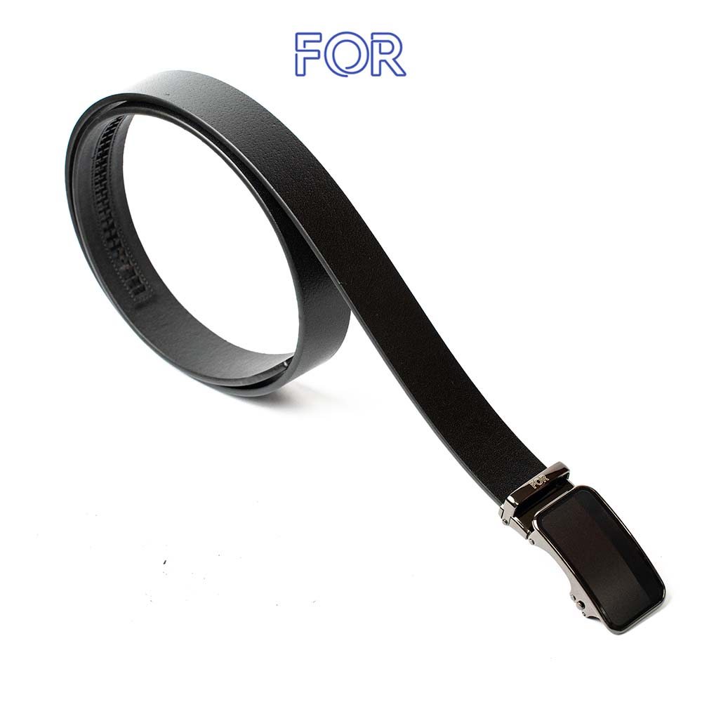 DÂY LƯNG DA BÒ ĐEN TRƠN CÓ RAY DL03