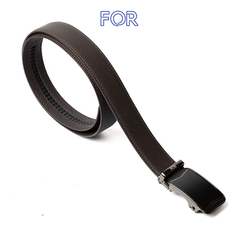 DÂY LƯNG DA BÒ NÂU TRƠN RAY 2 MẶT DL12