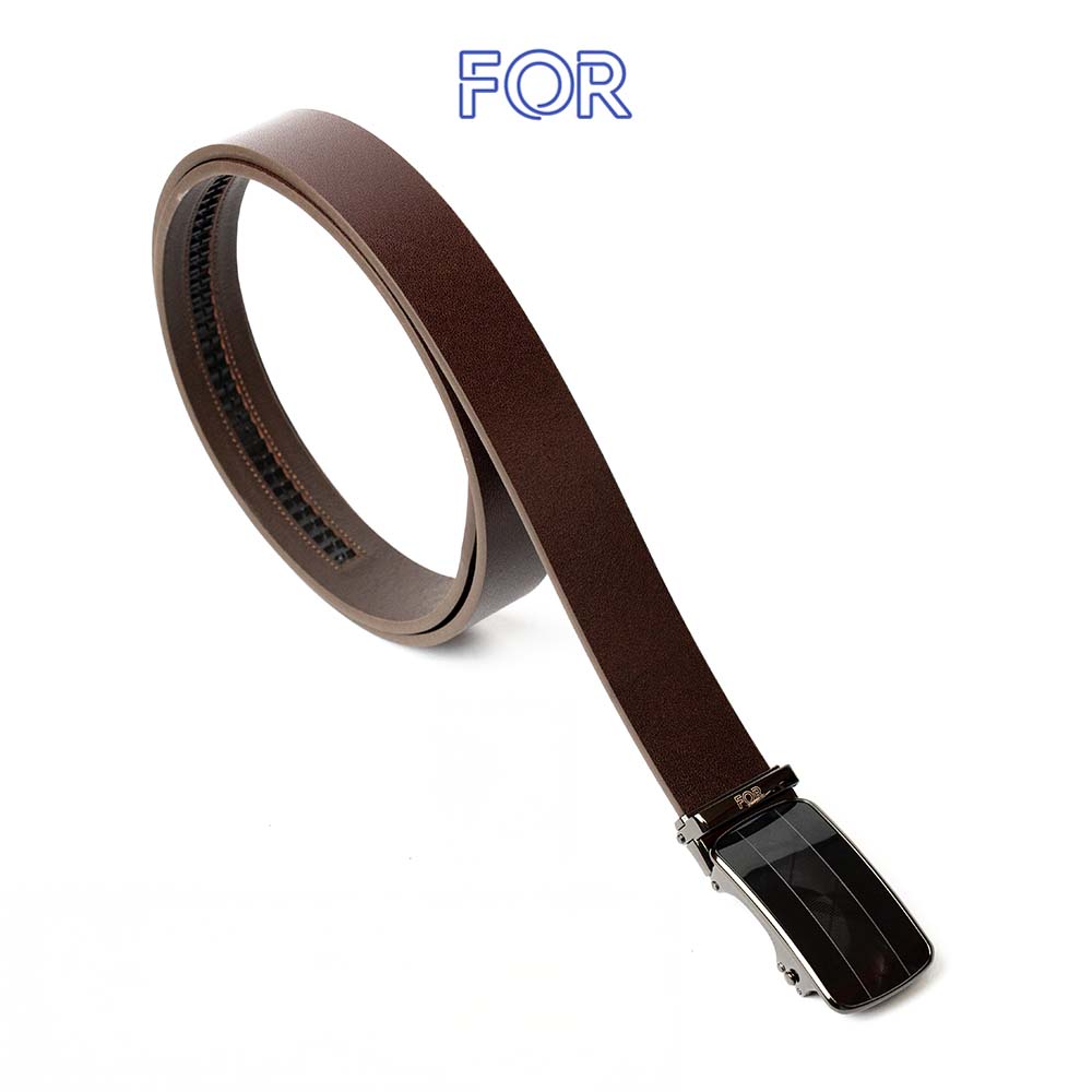 DÂY LƯNG DA BÒ NÂU TRƠN CÓ RAY DL14