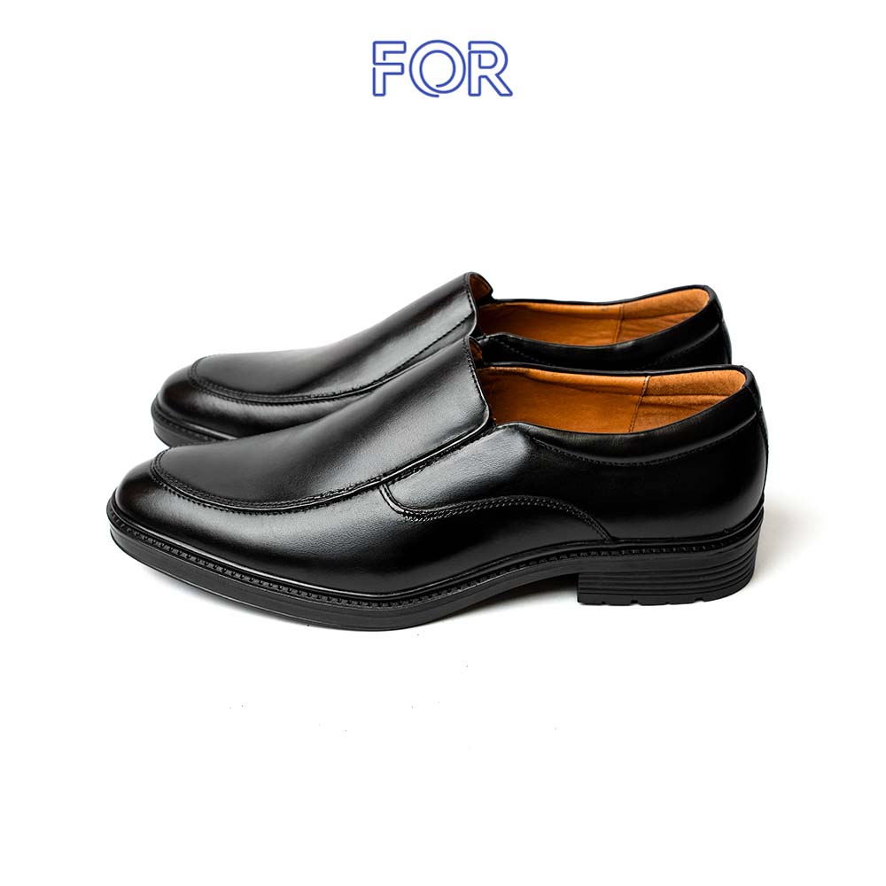 GIÀY LƯỜI LOAFERS DA BÒ TRƠN ĐEN NLF10