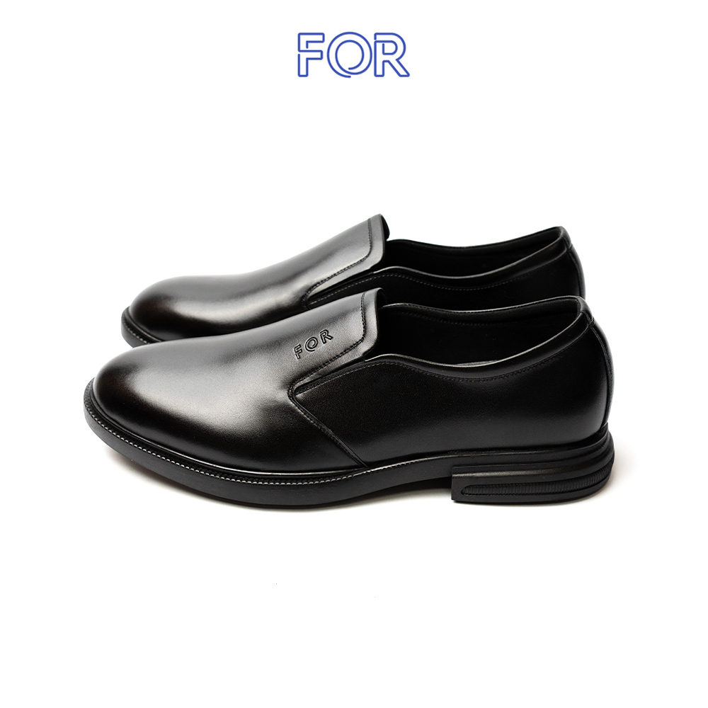 GIÀY LƯỜI LOAFERS DA BÒ MÀU ĐEN TRƠN NLF11