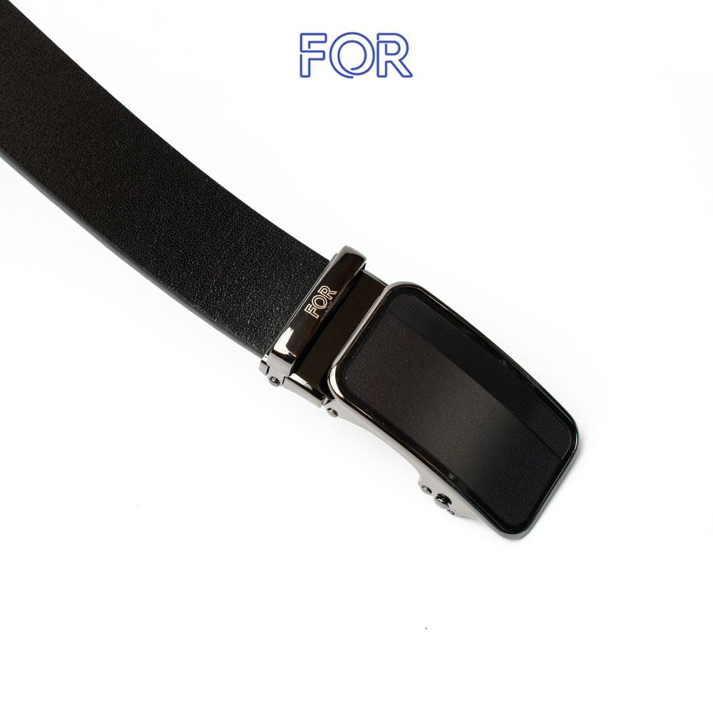 DÂY LƯNG DA BÒ ĐEN TRƠN CÓ RAY DL03