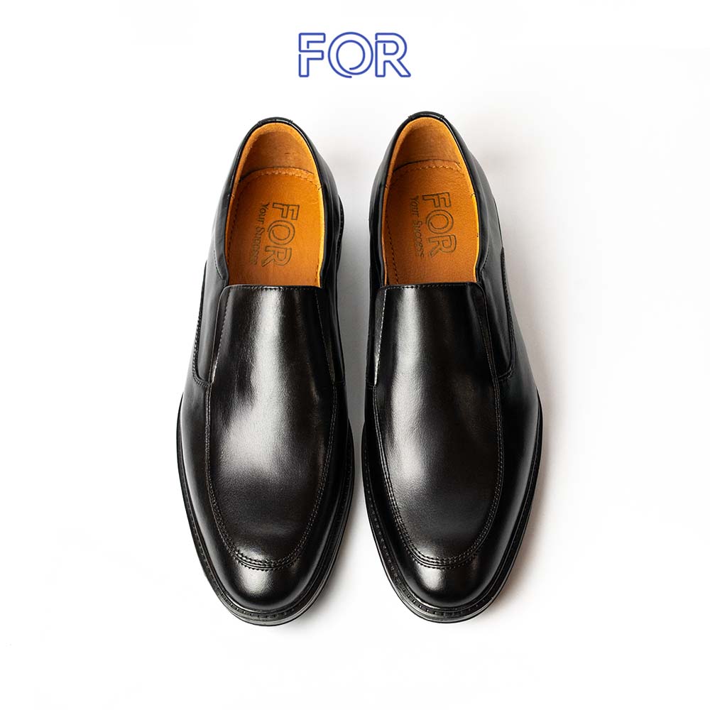 GIÀY LƯỜI LOAFERS DA BÒ TRƠN ĐEN NLF10