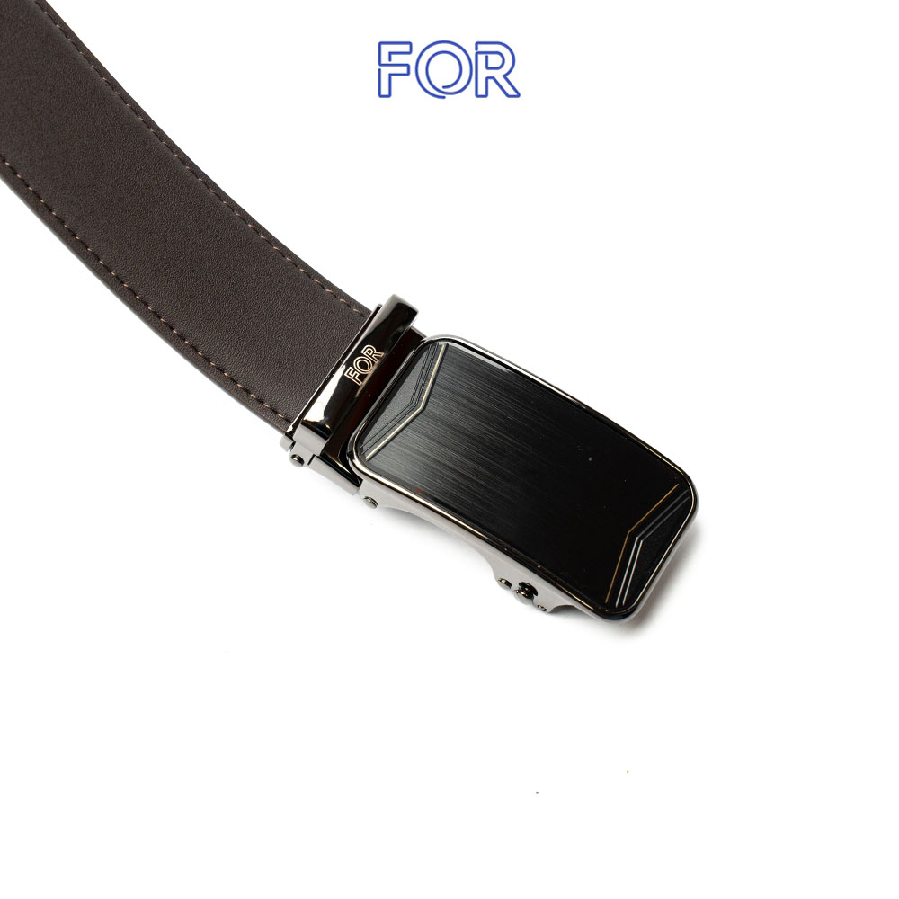 DÂY LƯNG DA BÒ NÂU TRƠN RAY 2 MẶT DL12