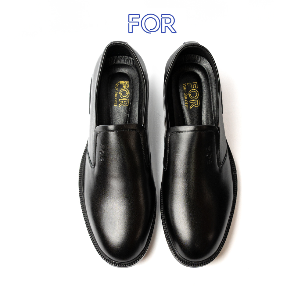 GIÀY LƯỜI LOAFERS DA BÒ MÀU ĐEN TRƠN NLF11