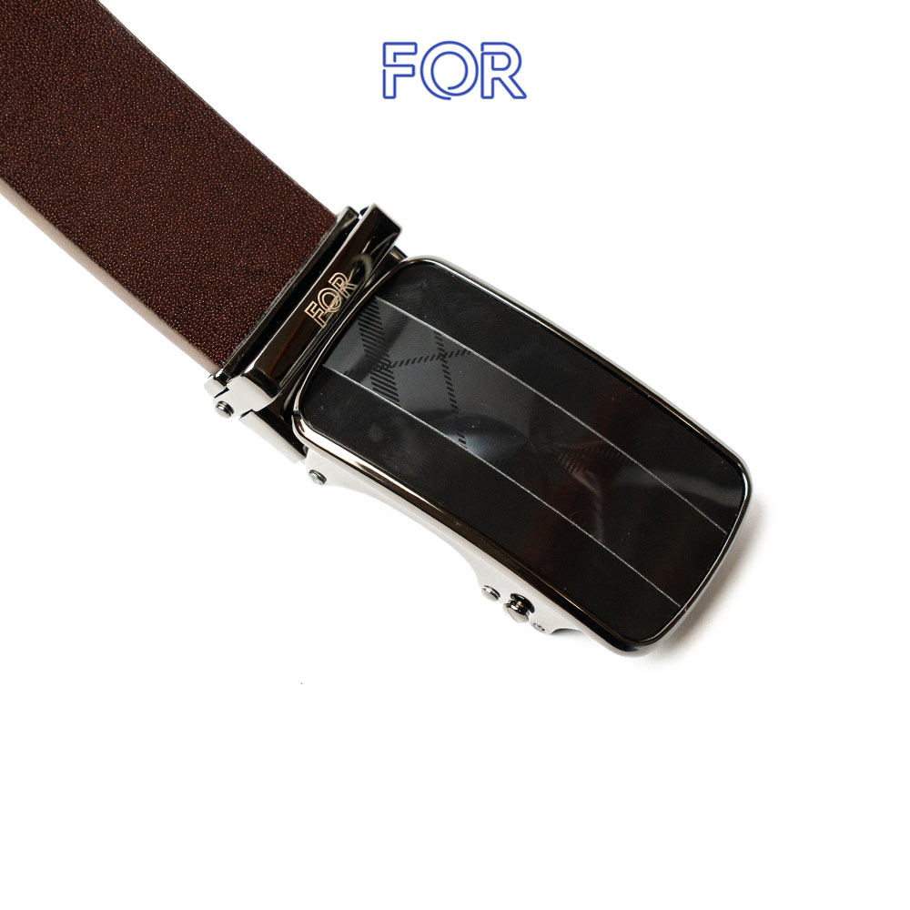 DÂY LƯNG DA BÒ NÂU TRƠN CÓ RAY DL14