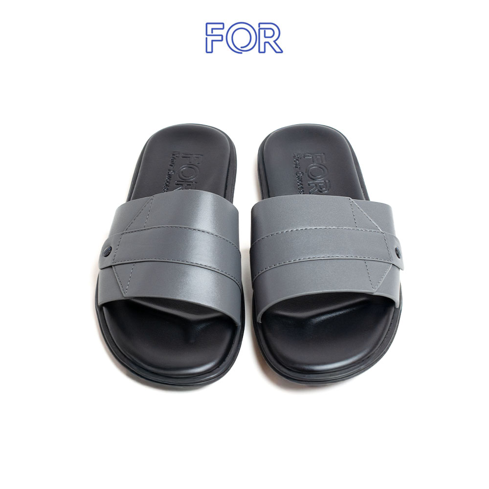 DÉP QUAI NGANG DA BÒ MÀU XÁM DQN12