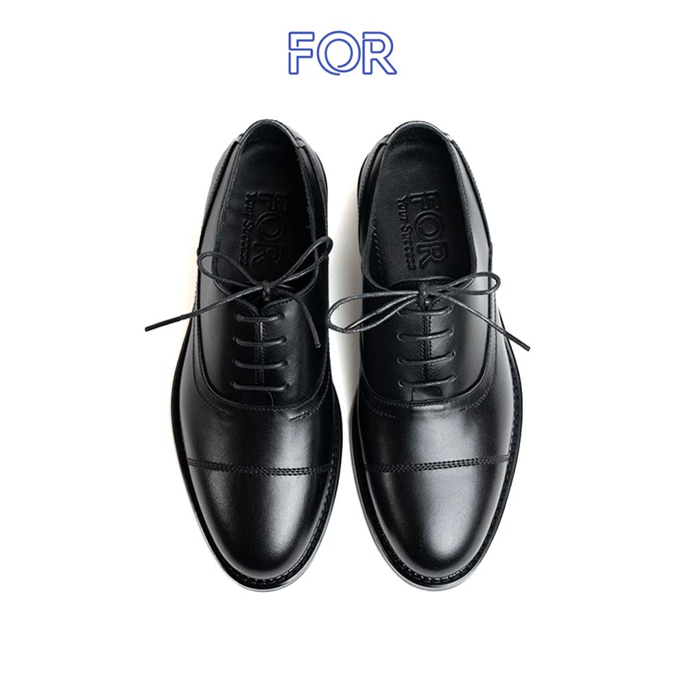 Giày Oxford da bò màu đen OF17