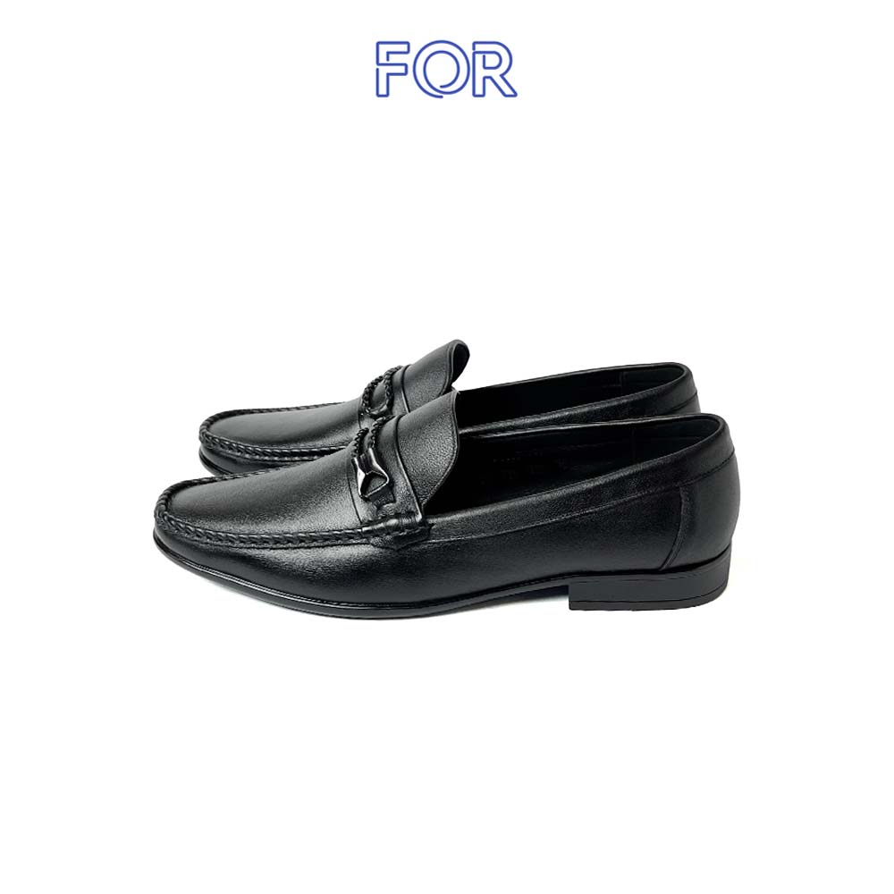 GIÀY HORSEBIT LOAFER DA BÒ MÀU ĐEN HLF24