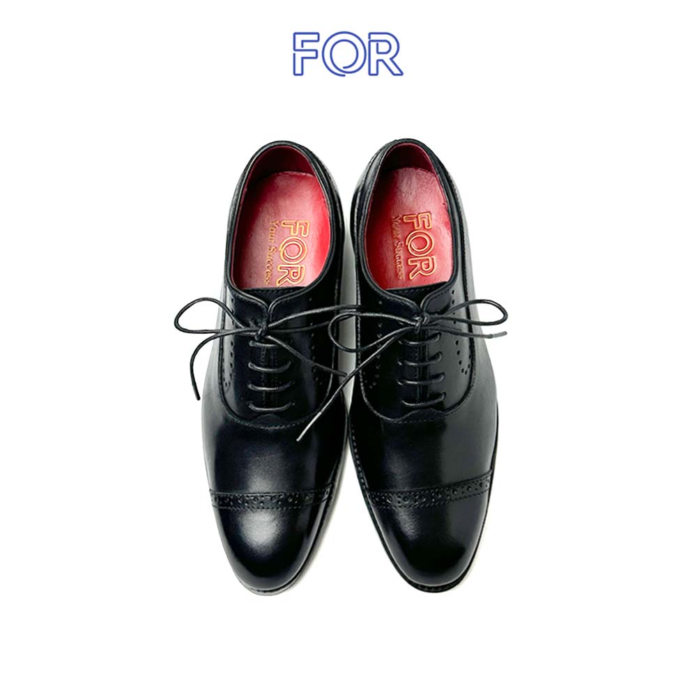 GIÀY OXFORD CAPTOE MÀU ĐEN ROF04
